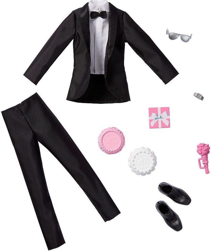 Barbie Fashions Bräutigam-Outfit für die Ken-Puppe mit Anzug und 7 Accessoires