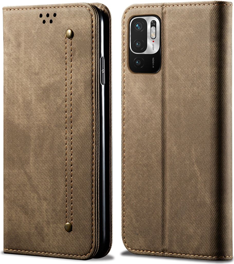 Redmi Note 10 5G Hülle, LaimTop Denim Leder Brieftasche Magnetverschluss Flip Bookstyle Schutzhülle mit Standfunktion für Xiaomi Redmi Note 10 5...