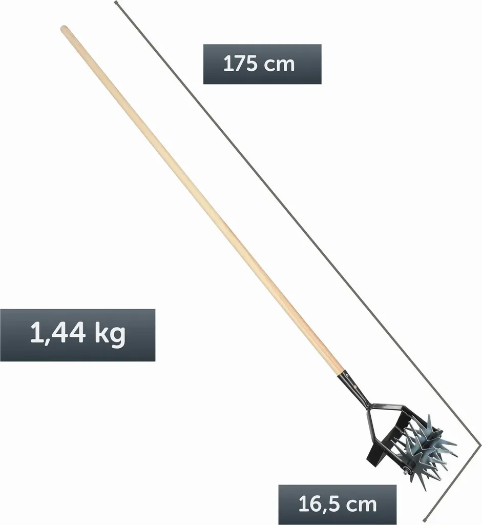 Cultivateur manuel 4 dents en acier trempé pour un sol meuble et sain