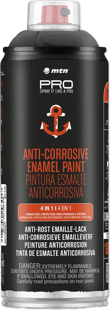 Anti-Rost Spray Schwarz RAL 9005 400ml Rostschutzlack Produktbild 