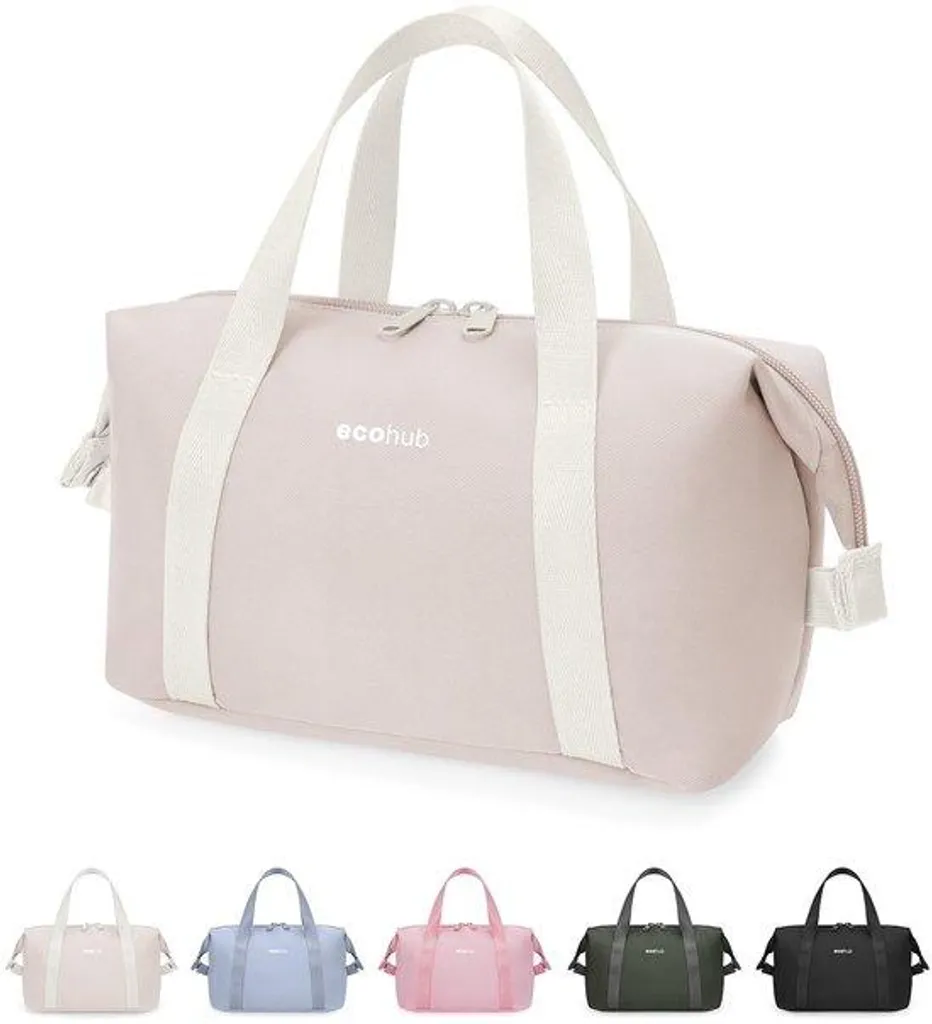 Trousse cosmétique pour sac à main en matériau recyclé beige et étanche