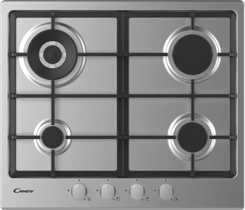 Plaque de Cuisson Gaz Candy 4 Feux Inox CHG6BR4WX Encastrable 60cm