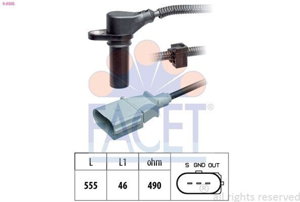 FACET 9.0505 Kurbelwellensensor Impulsgeber für VW Golf IV Schrägheck (1J1)