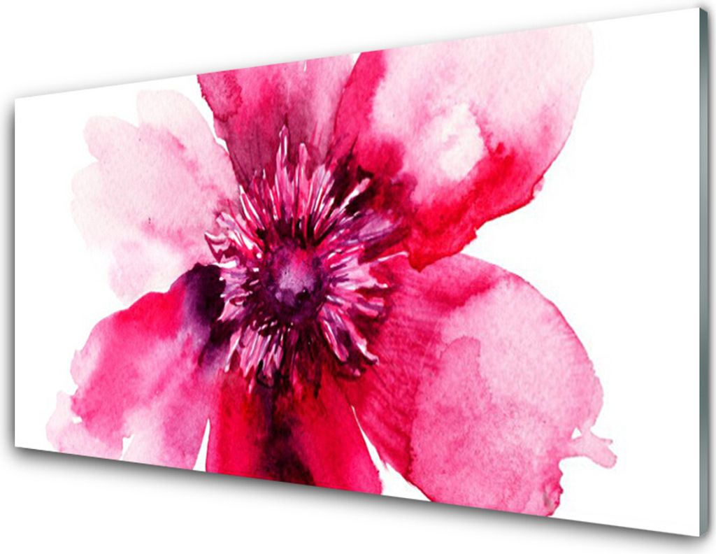 Küchenrückwand aus Glas 100x50cm Spritzschutz Blume Pflanzen