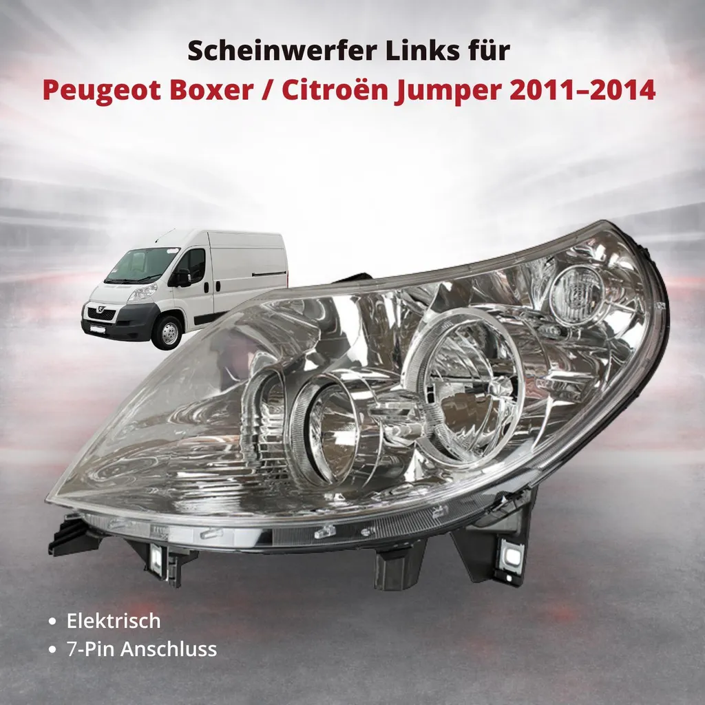 Phare avant gauche Peugeot Boxer 2011-2014 électrique OEM 1606927480