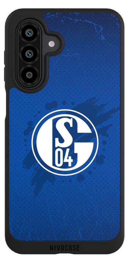 NIVOCASE Handyhülle für Samsung Galaxy A17 5G Hülle NIVOpure Case Schwarz Bundesliga FC Schalke 04 Offizielles Lizenzprodukt