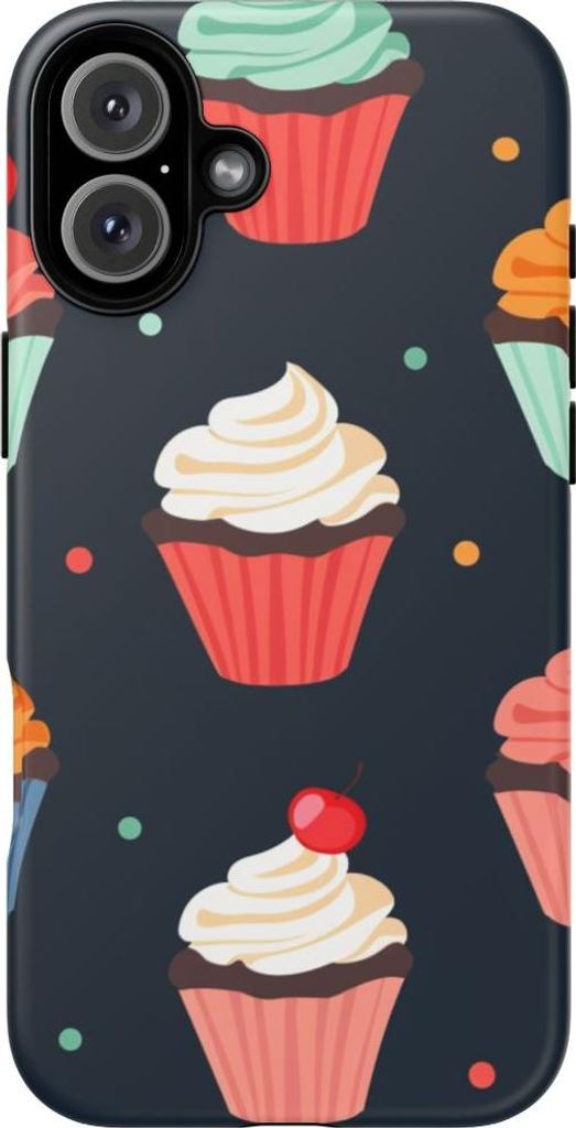 Bunte Cupcake-Muster – Hülle Kompatibel mit 16 Plus