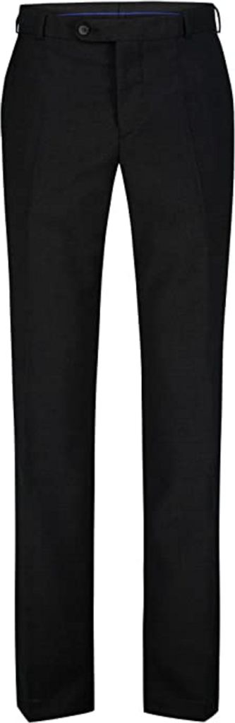 Brühl - Comfort Fit - Herren Flatfront Hose mit Schurwollanteil, Udine (0283003455100), Größe:28, Farbe:Anthrazit (780)