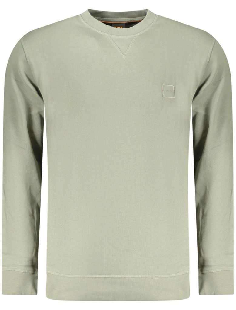 Grüner Pullover für Herren - Langarm, Rundhals, mit Produktbild 