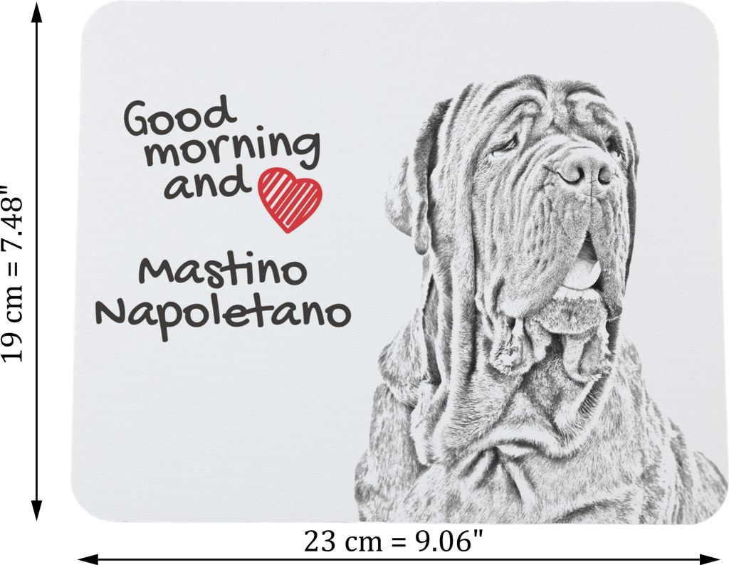 Mastino Napoletano, Neapolitanischer Mastiff - Mauspad mit Druck, personalisiertes Mauspad mit Hund, einzigartiges Gadget für Büroangestellte von...
