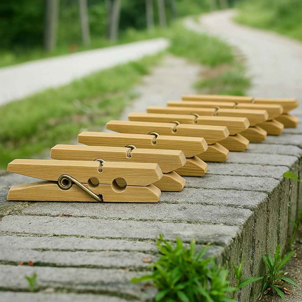 BronaGrand Mini-Holzklammern – 100 Stück, 3,5 Cm, Naturweiß, Für Wäsche, Fotos, Memos & Basteln