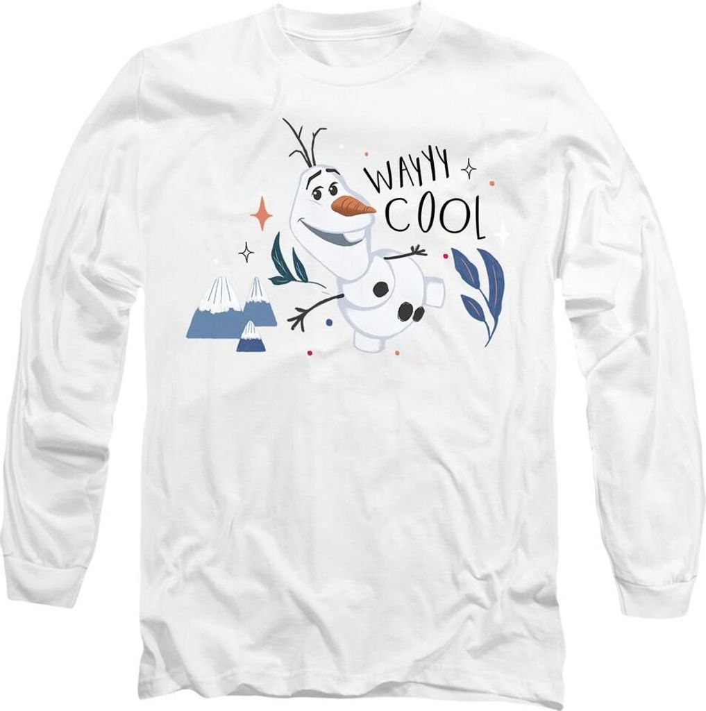 Frozen - "Wayyy Cool" T-Shirt für Herren/Damen Uni TV14819 (S) (Weiß)