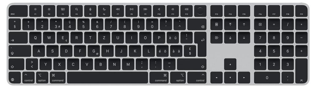 Apple Magic, Plná veľkosť (100 %), Káblový a bezdrôtový, Obrázok produktu 