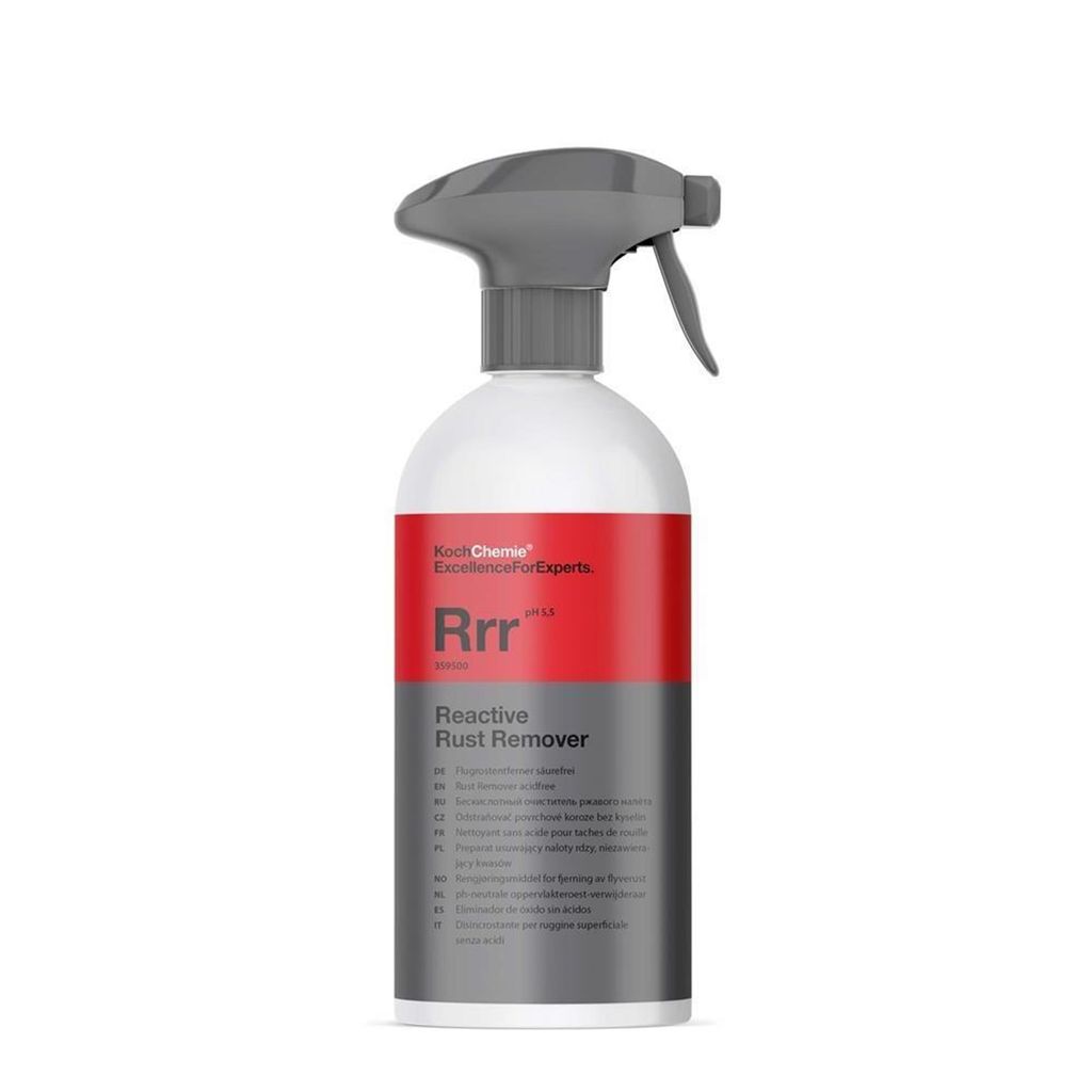 A product shot of a spray bottle of Koch Chemie Reactive Rust Remover.