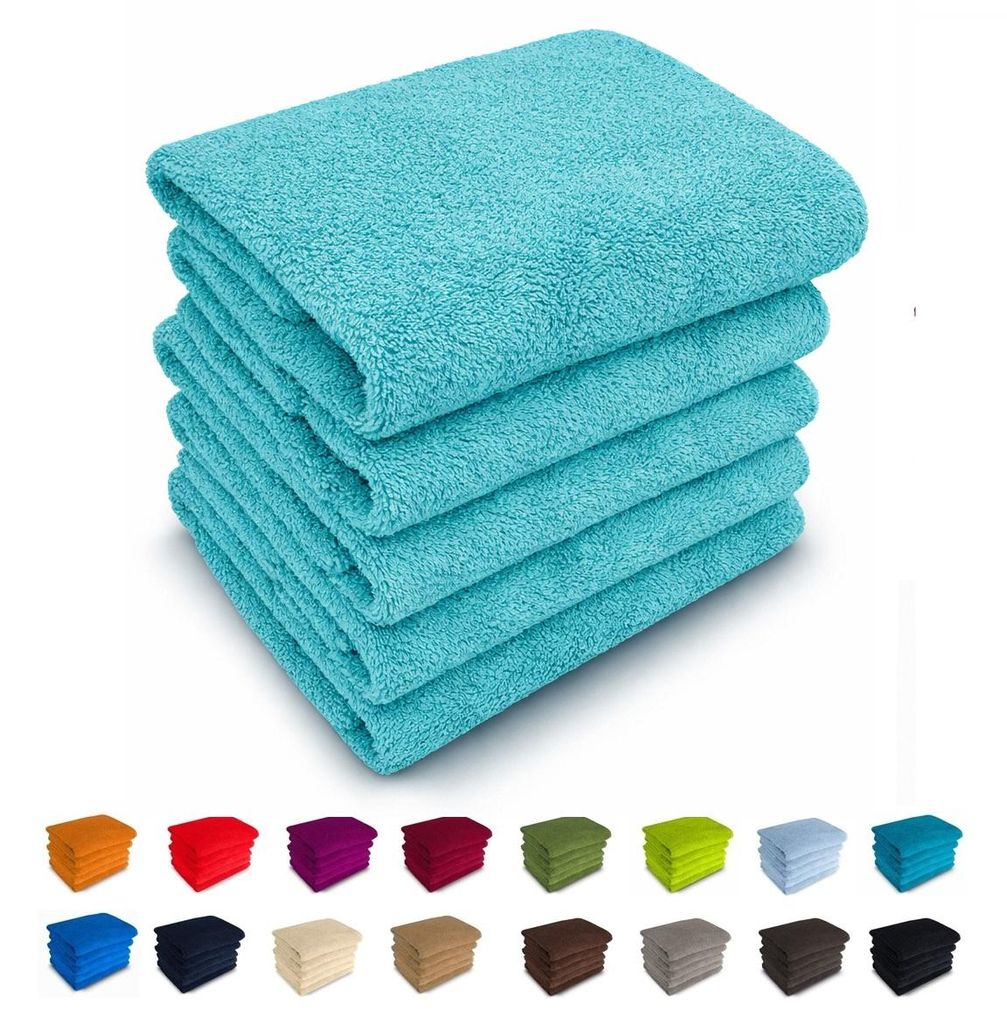 500g/m² Duschtücher 70x140 Badetücher 100% Baumwolle Produktbild 