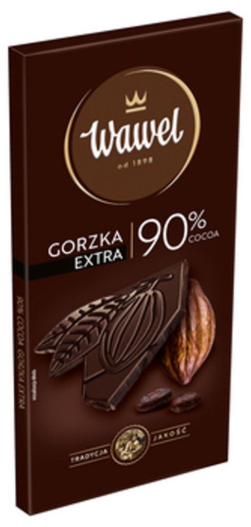 Wawel Premium, dunkle Schokolade mit 90% Kakaoanteil, 90g Produktbild 