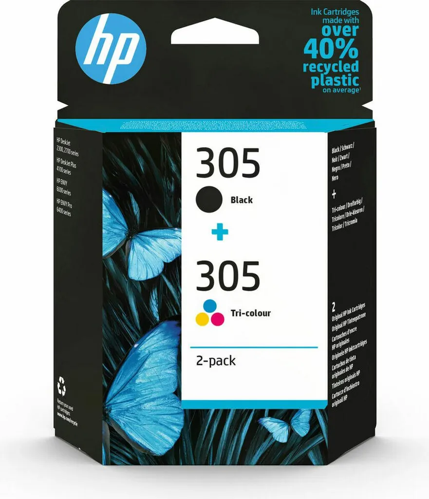 Pack de 4 Cartouches d'Encre HP 6ZD17AE Authentiques pour Imprimante