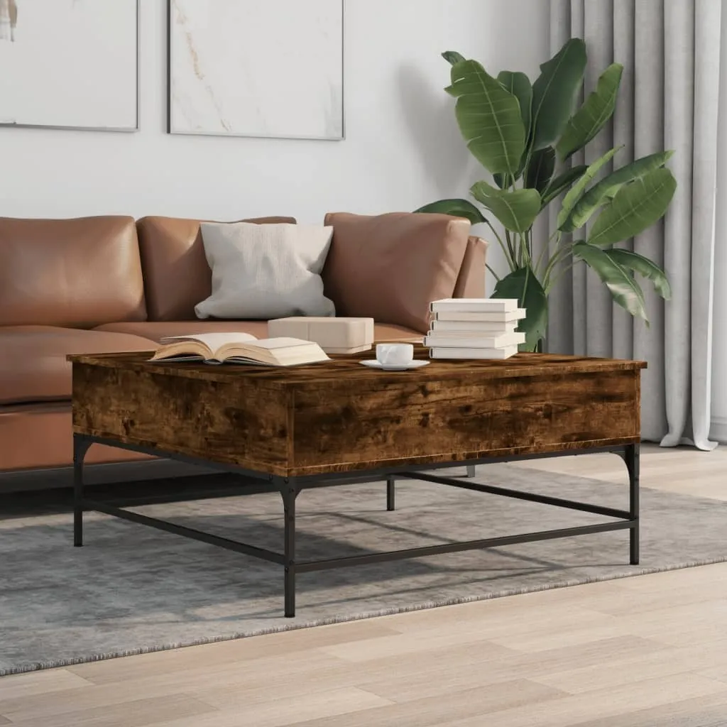 Tavolino da Salotto 95x95 Rovere Fumo Maison Exclusive - Loft Style