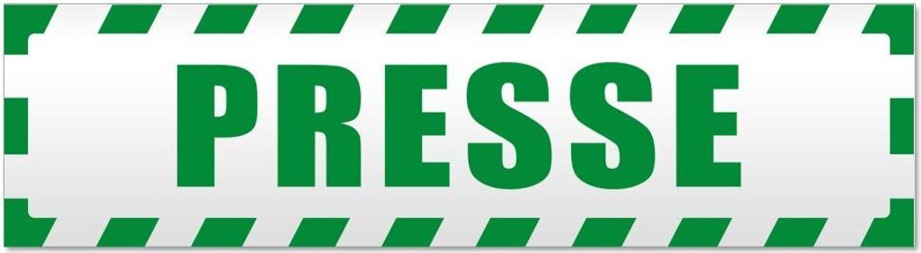Kiwistar Presse gestreift Magnetschild Schild magnetisch - 45cm Grün - Magnetfolie für Auto PKW Kfz