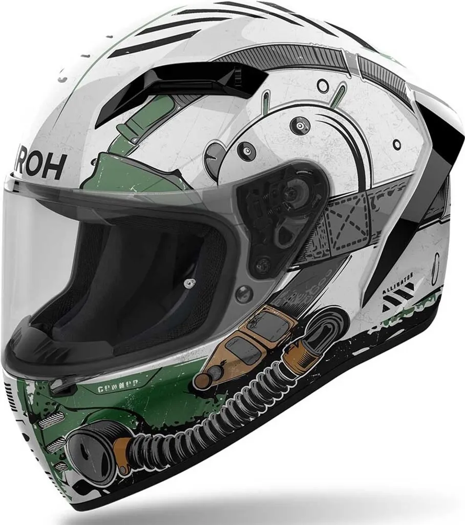 Casque moto intégral homologué AIROH Spark 2 coloris Alligator en L