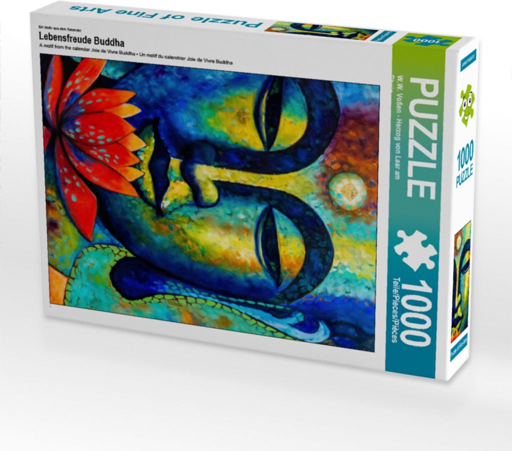 CALVENDO Puzzle Ein Motiv aus dem Kalender Lebensfreude Buddha 1000 Teile Puzzle hoch | 1000 Teile Lege-Größe 64x48cm Foto-Puzzle für glücklich...
