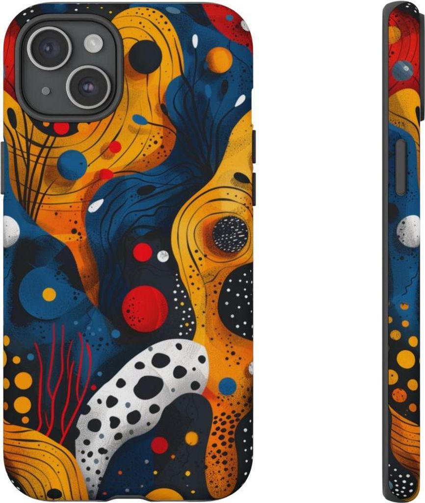 Abstrakte bunte Formen – Hülle Kompatibel mit iPhone 15 Plus
