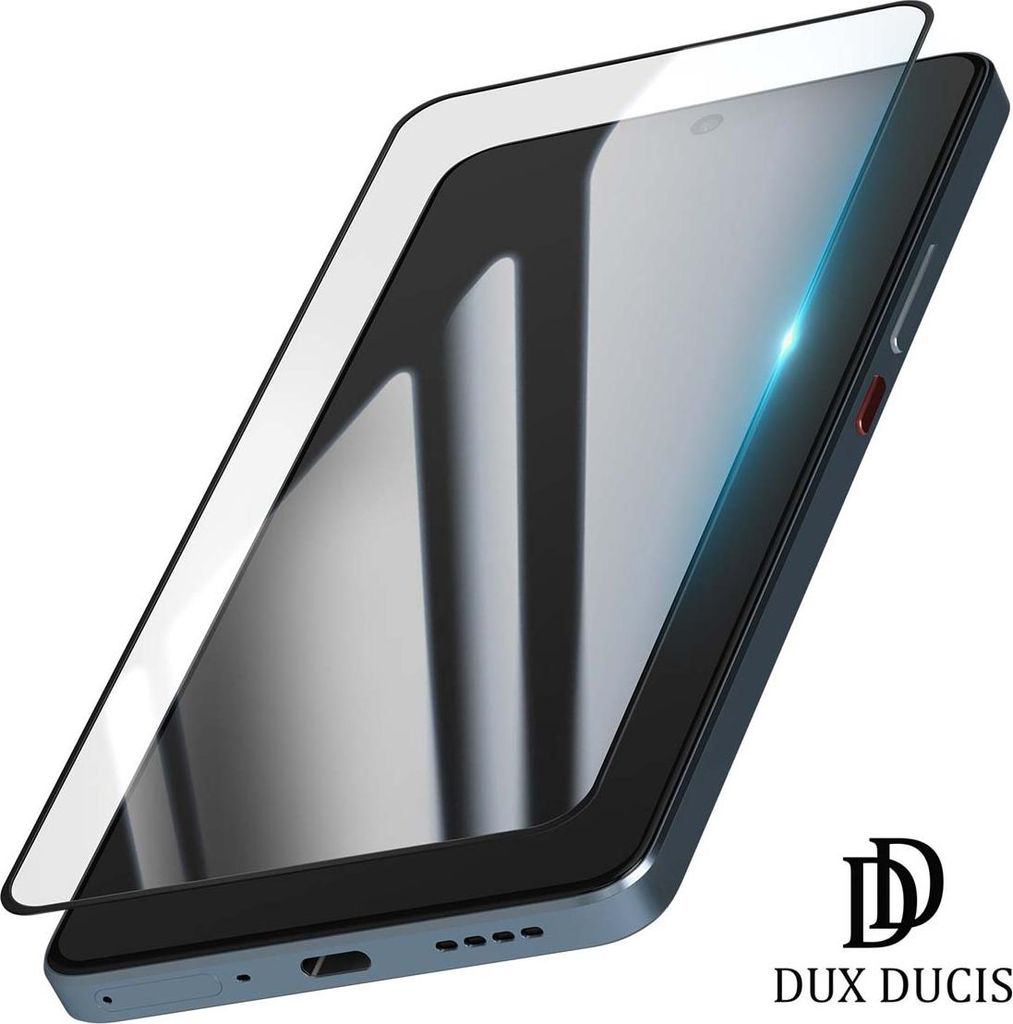 Dux Ducis, 9D Glasfolie für Realme GT 7 / 7T, stoßfest, abgeschrägt, Schwarz transparent