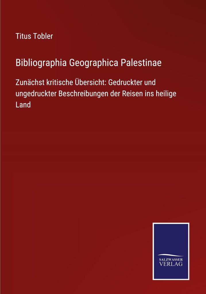 Bibliographia Geographica Palestinae