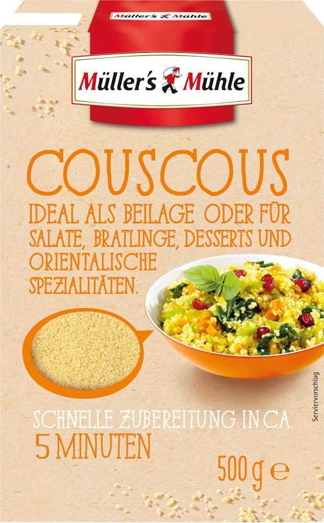 Müllers Mühle CousCous Hülsenfrüchte aus Hartweizengrieß Produktbild 