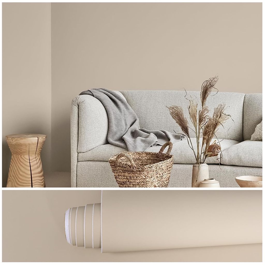 Solidchoice - Carta da parati beige opaca - Rivestimento in Immagine del prodotto 