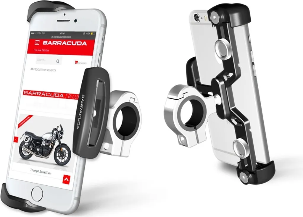 Supporto Smartphone Barracuda Moto: Sicurezza Urbana in Alluminio