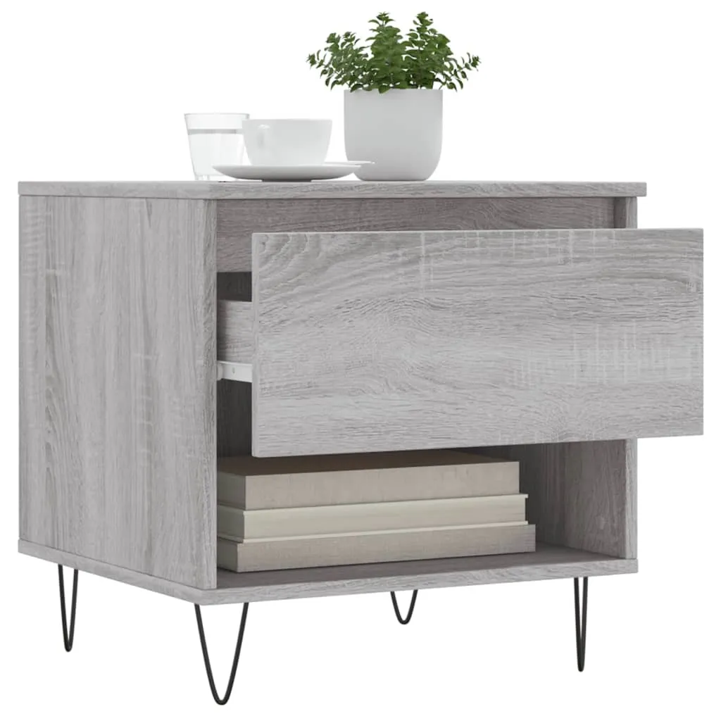 Tavolini Grigio Sonoma Set 2 pz - Design Scandinavo 50x50 cm - 5