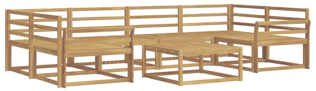 Outdoor-Sofagarnitur 7 pcs Weiß