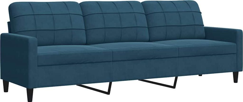 vidaXL 3-Sitzer-Sofa Blau 210 cm Samt