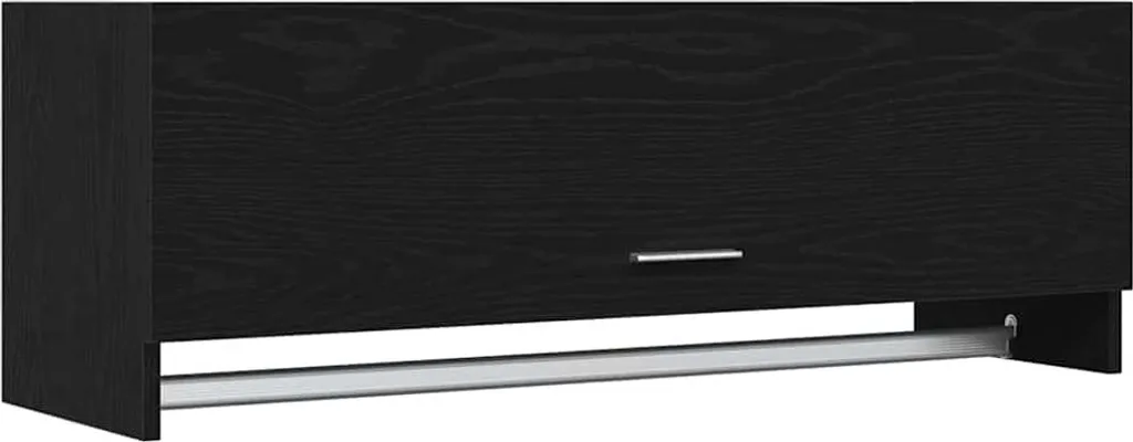 SYFAX™ Armadio Ingresso Rovere Nero 100cm - Eleganza in Legno