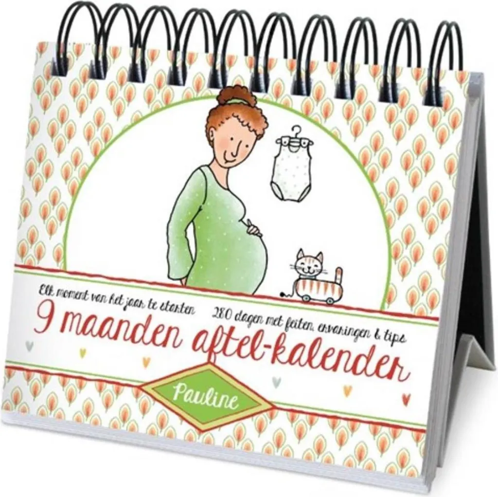Livre de bord grossesse illustré : calendrier 9 mois par Pauline Old