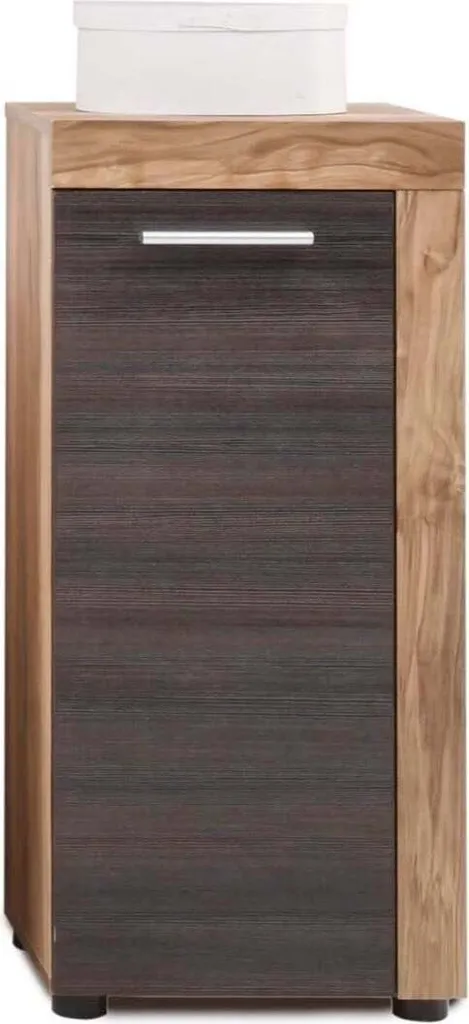 Meuble salle de bain marron 72cm Rootz en bois robuste avec étagères