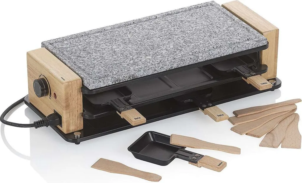 Bedretto Raclette Grill con Hot Stone - Ideale per Cene Gourmet