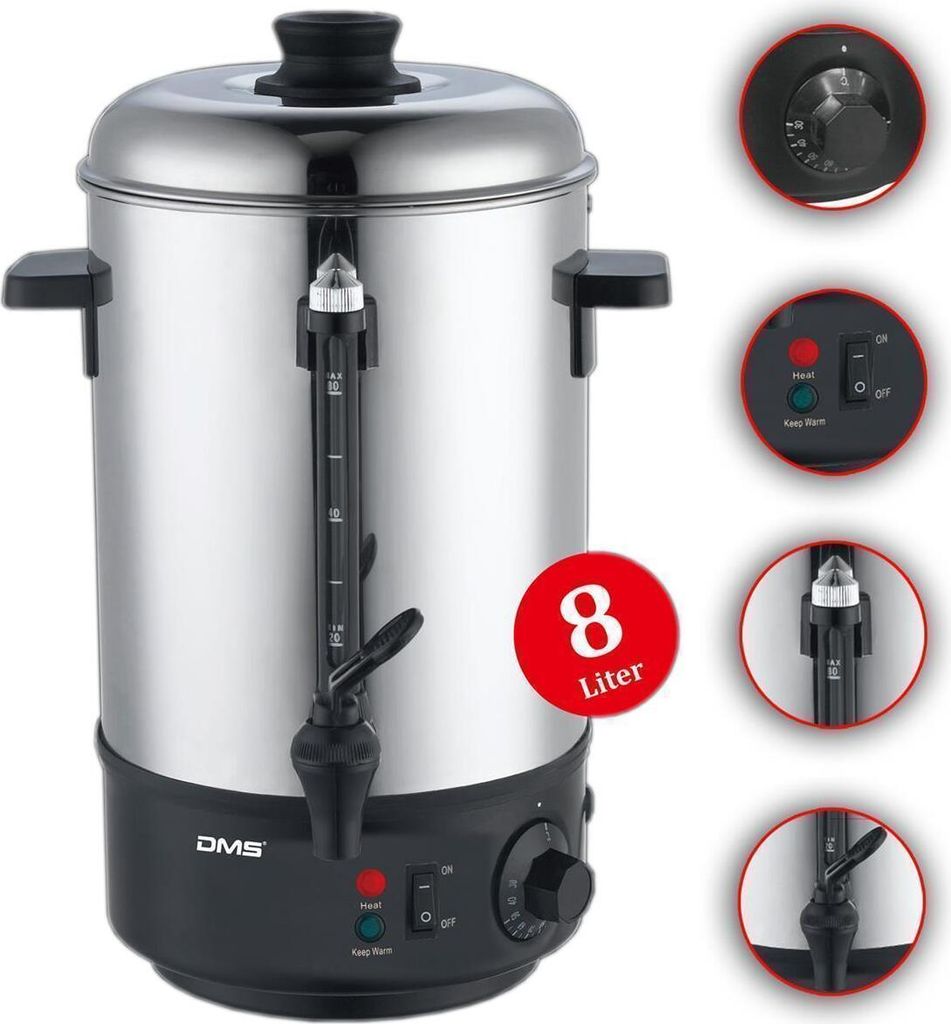DMS® 8 L Glühweinkocher Glühweinautomat Wasserkocher Produktbild 