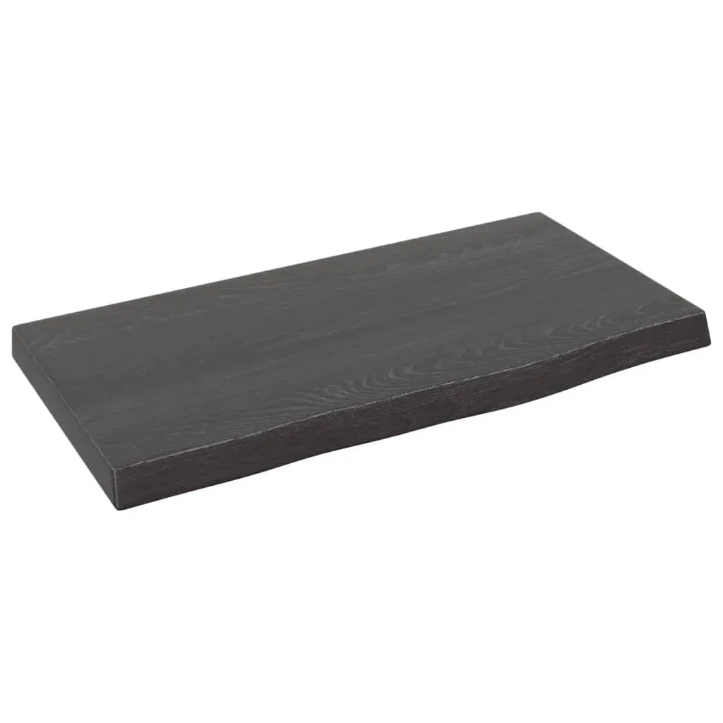 Scaffale Sospeso Rovere Massiccio 40x20x2cm - Arredo Moderno Scuro