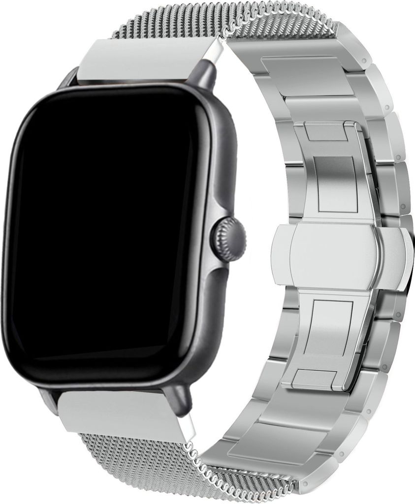 Strap-It Xiaomi Amazfit GTS Milanese-Stahlarmband (Silber)