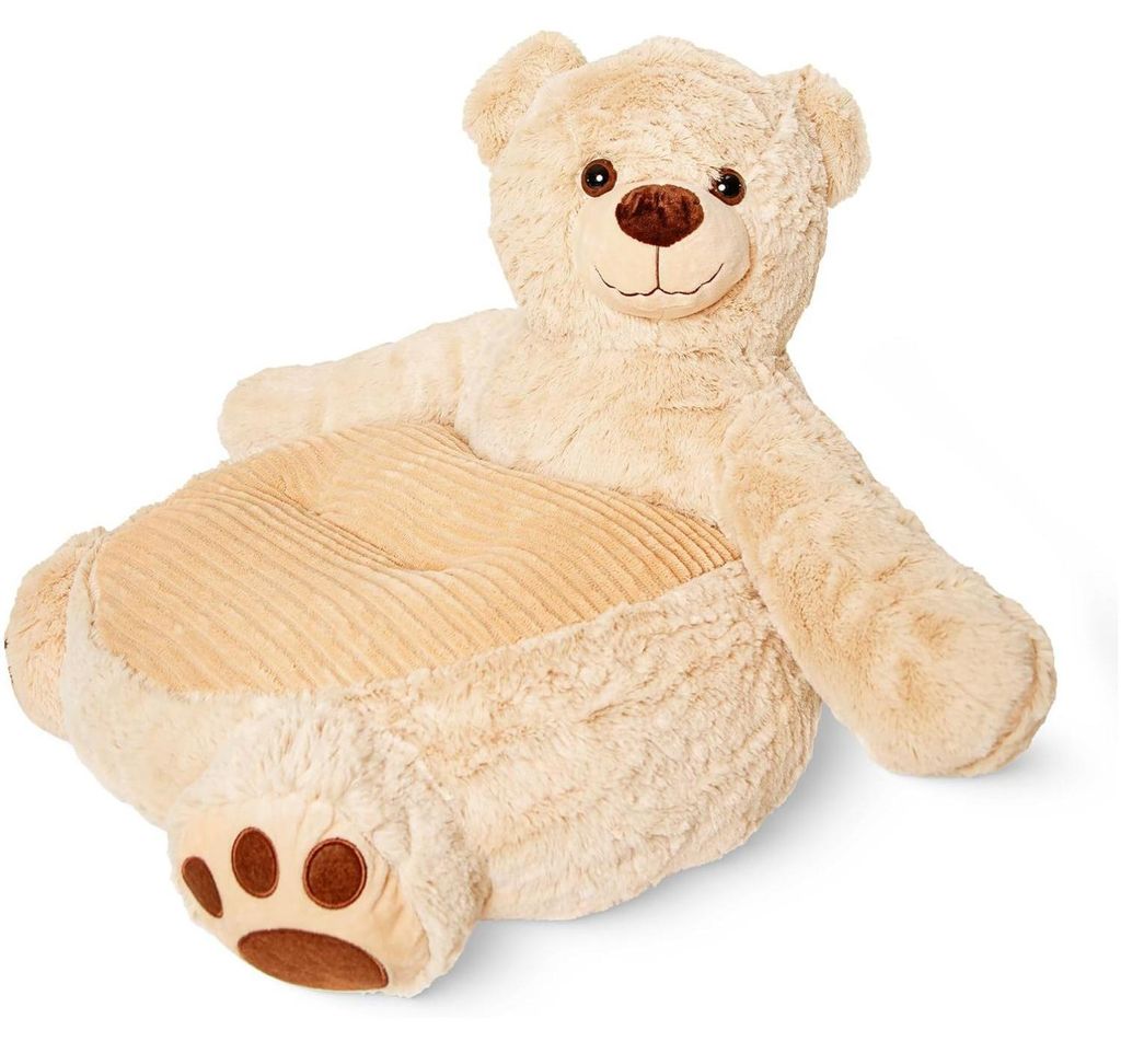 Plüsch-Sitzkissen mit Polyesterfüllung und Wirbelsäulenstütze im Teddybär- oder Panda-Design