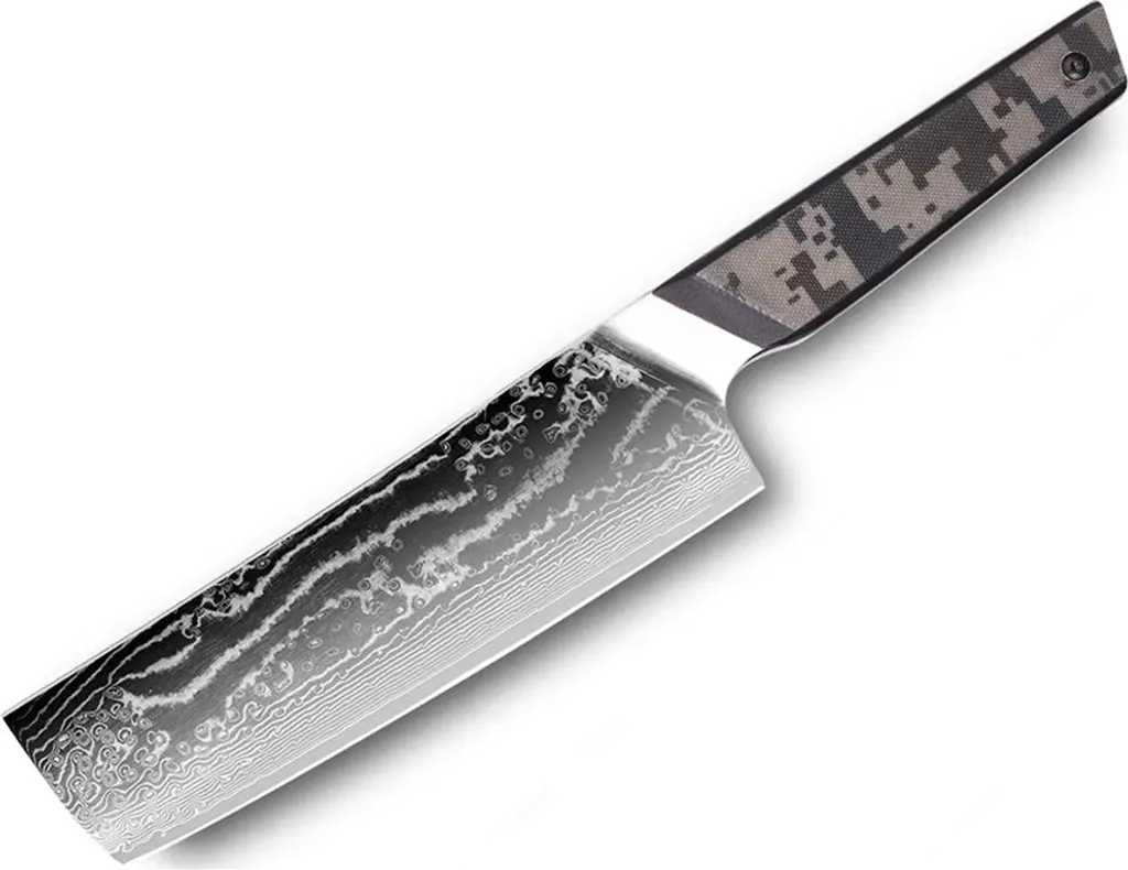 Coltello da Cucina Damascato Takeno Nakiri - Nero e Grigio KP37576
