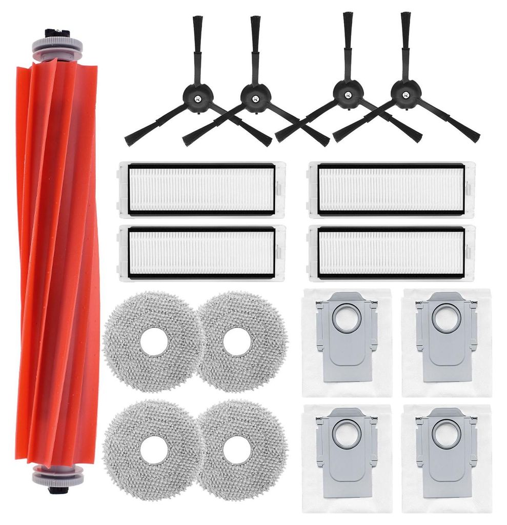 VERCO Ersatzteile für Roborock Q Revo Zubehör Ersatz Bürsten Set HEPA Filter Staub Beutel Wisch Mopp Seitenbürste