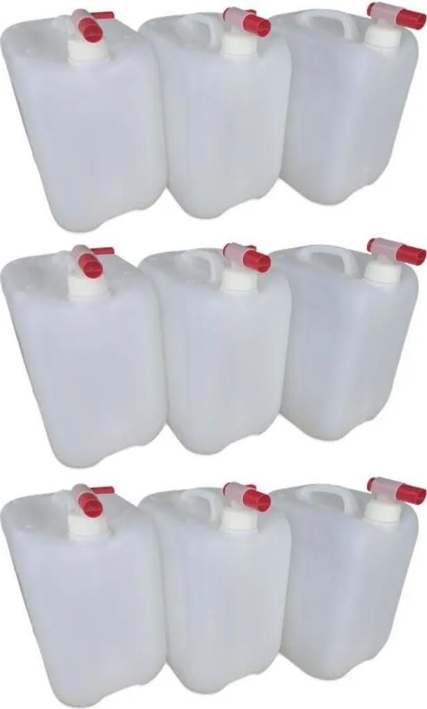 6 x 10 L 10 Liter Wasserkanister Kanister lebensmittelecht Produktbild