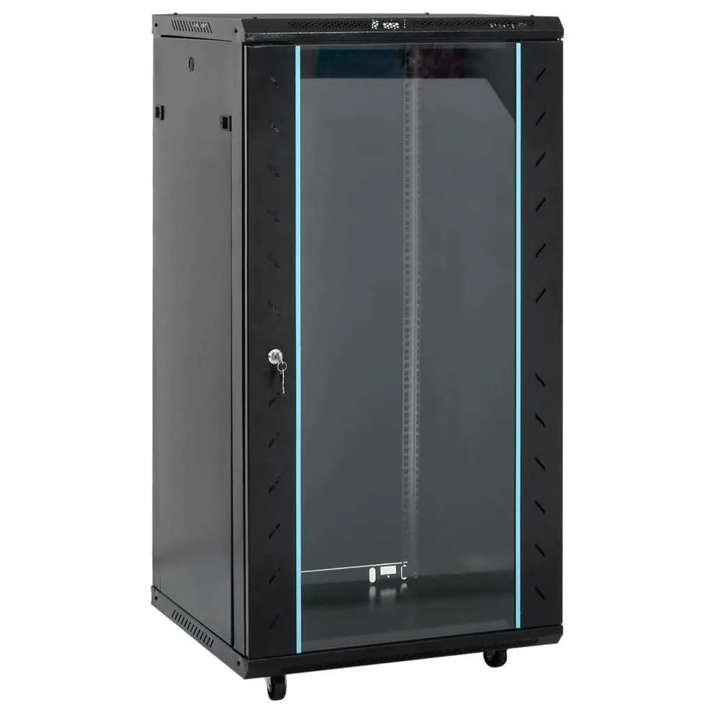 Baie de brassage 22U sur roulettes - Armoire serveur 19" design 60x60