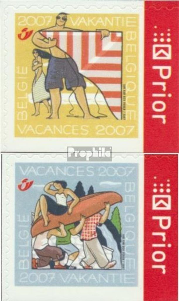 Briefmarken Belgien 2007 Mi 3713II E-3714II E (kompl.Ausg.) postfrisch Sommermarken