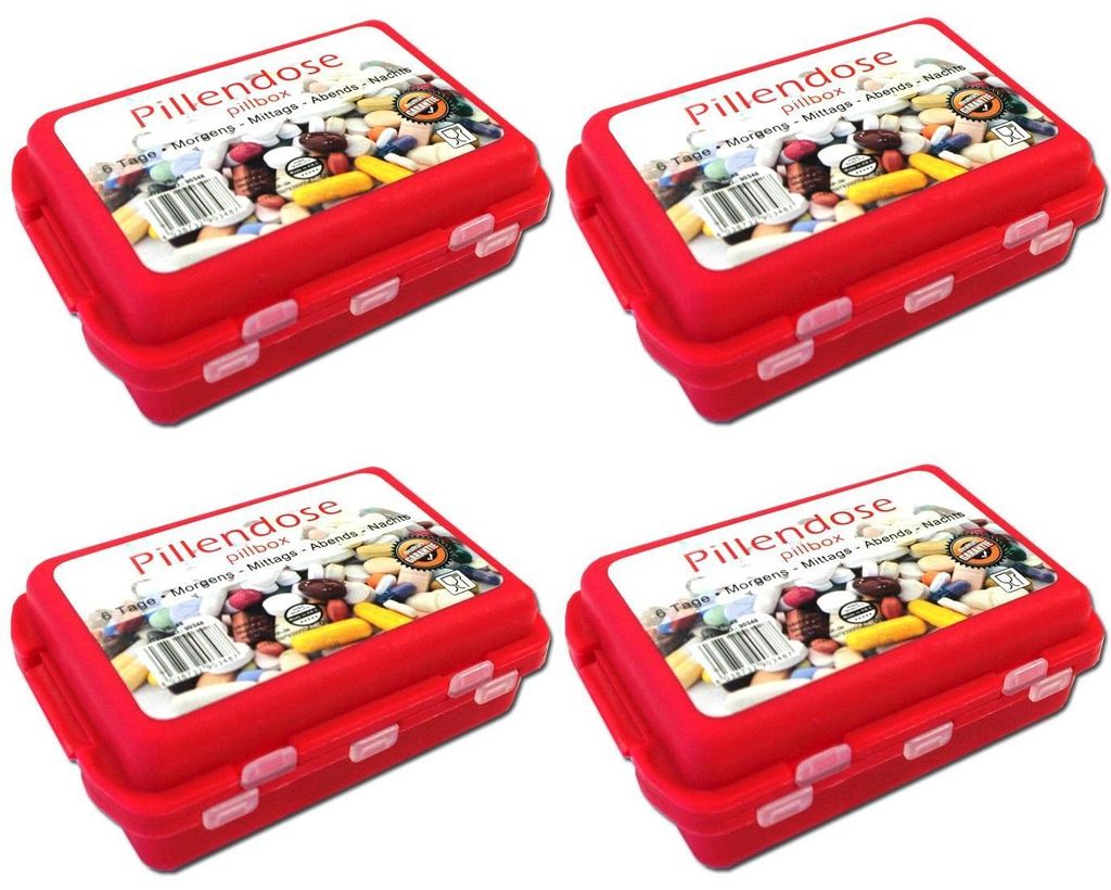 4x Pillendose mit Clipverschschluß Pillenbox Tablettendose Produktbild 