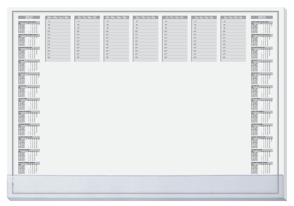 SIGEL HO366 Papier Schreibunterlage A2 2-Jahres-Kalender Schreibtisch Unterlage