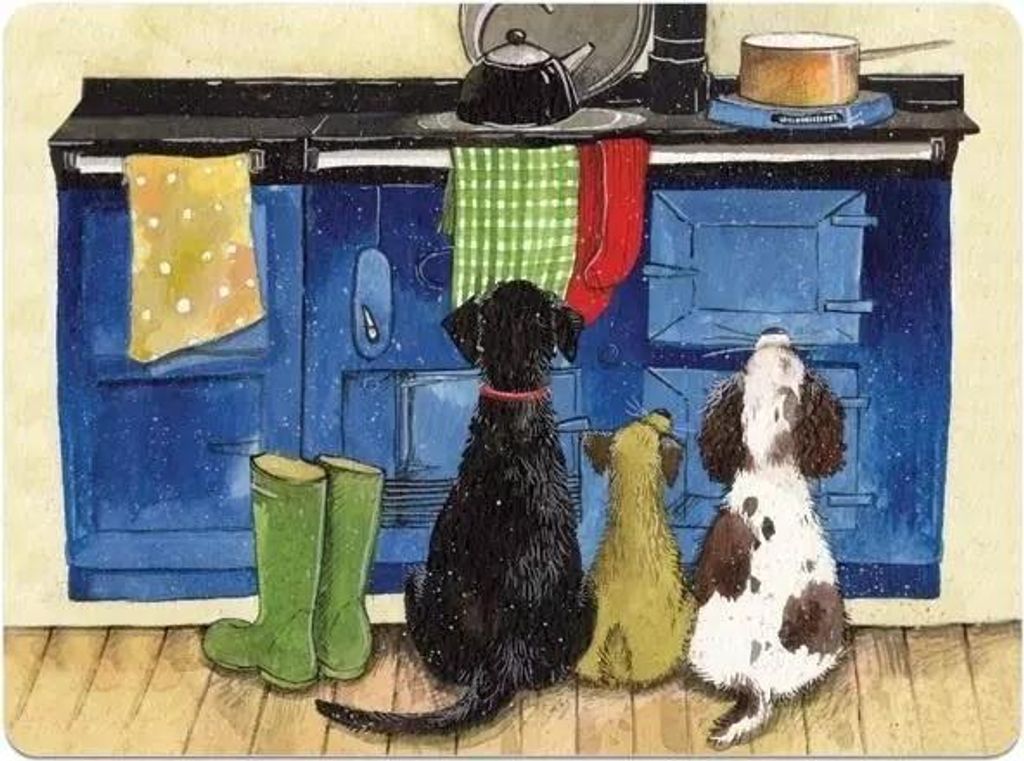 Tampon d'assiette MT31 Les chiens dans la cuisine Image du produit 